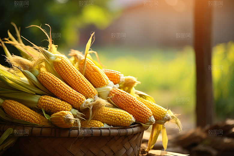 玉米丰收粮食高清摄影图