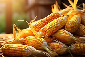 玉米丰收食材植物摄影图