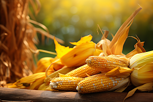 玉米丰收农田农业摄影图