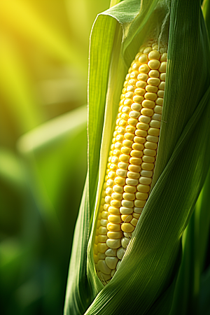玉米丰收植物农田摄影图