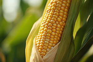 玉米丰收特写农田摄影图