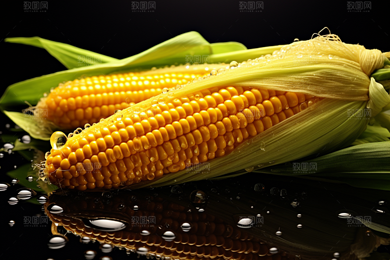 玉米丰收农业苞米摄影图