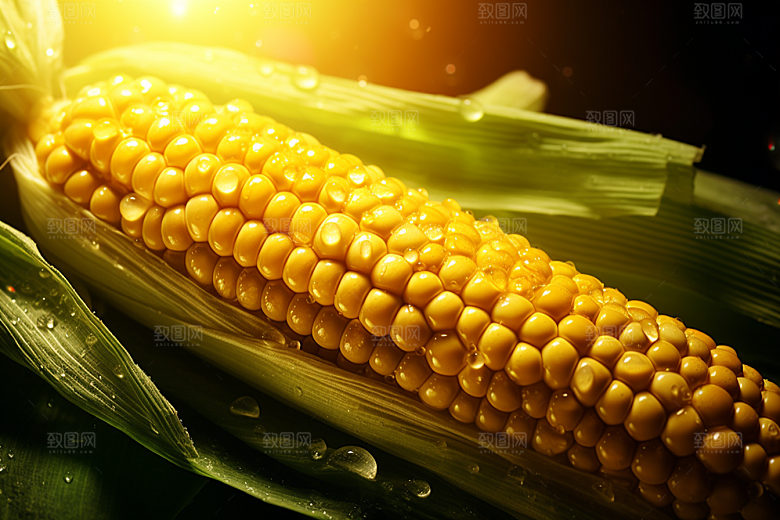 玉米丰收收获食材摄影图