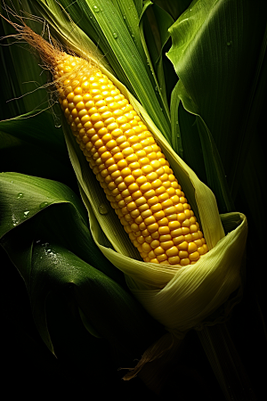玉米丰收粮食食材摄影图