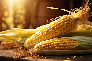 玉米丰收收获高清摄影图