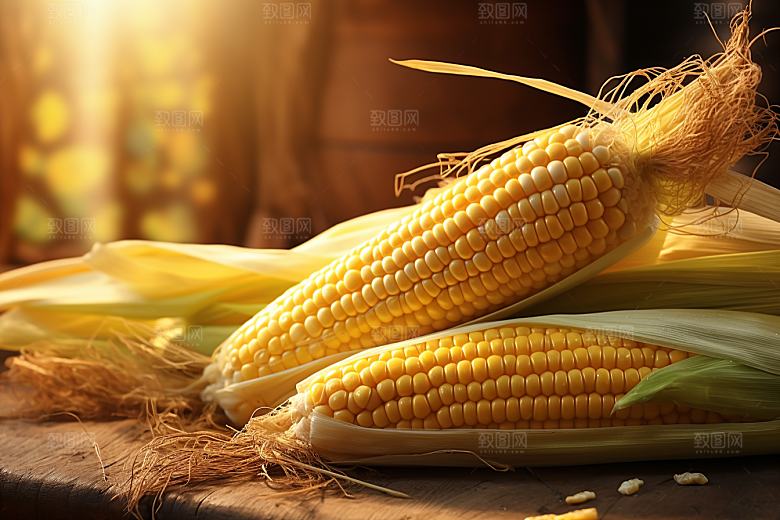 玉米丰收收获高清摄影图