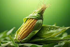 玉米丰收特写农业摄影图