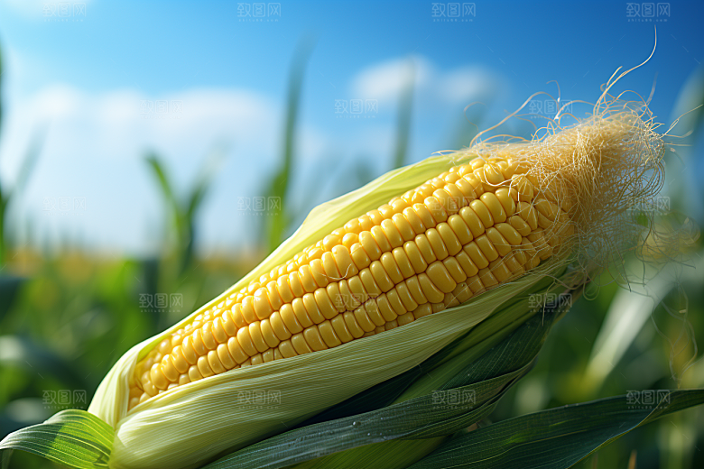 玉米丰收收获食材摄影图