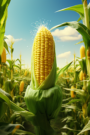 玉米丰收高清农业摄影图