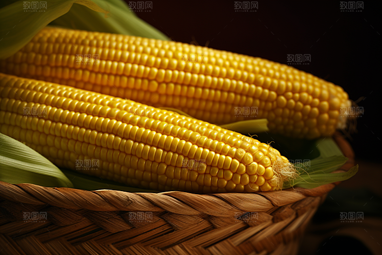 玉米丰收粮食植物摄影图