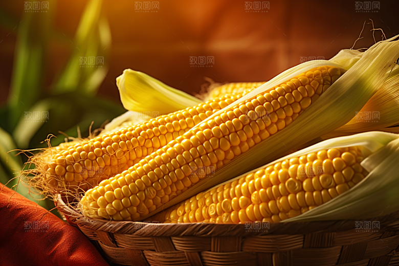 玉米丰收高清田野摄影图