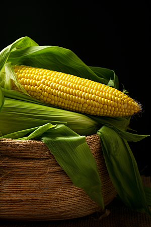 玉米丰收食材农业摄影图