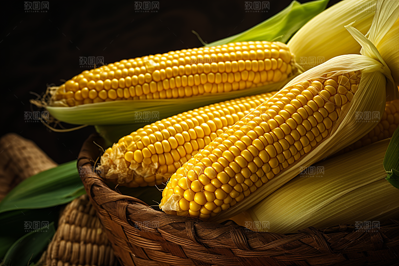 玉米丰收收获粮食摄影图