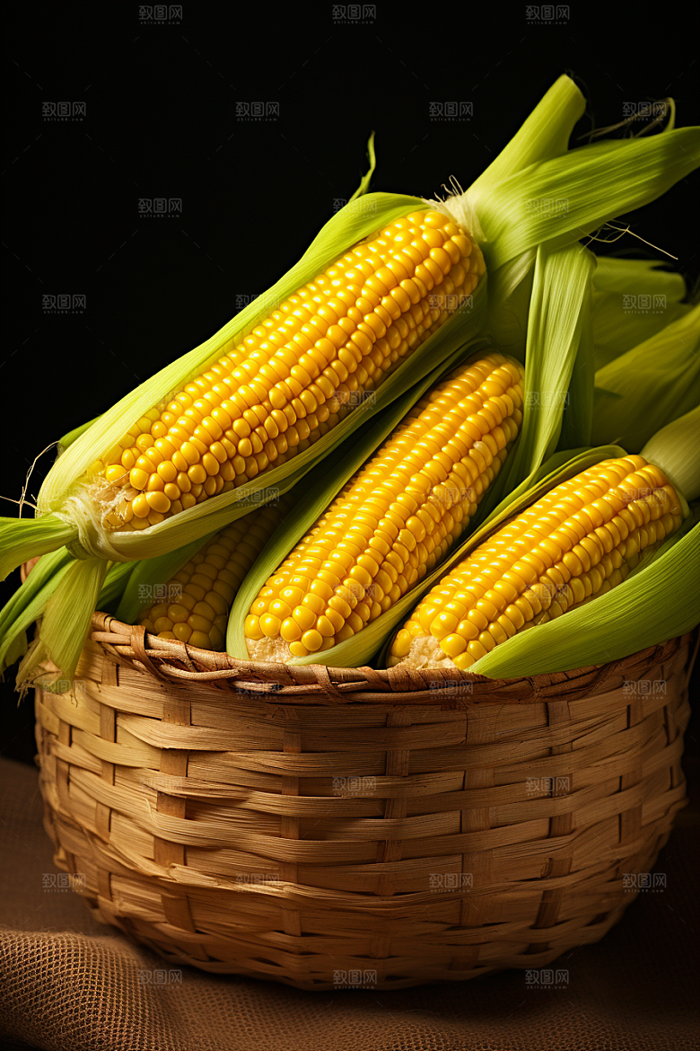 玉米丰收粮食高清摄影图