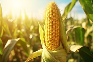 玉米丰收植物食材摄影图