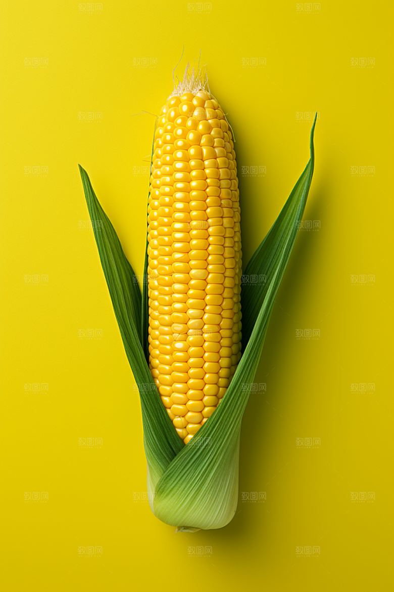 玉米丰收特写粮食摄影图
