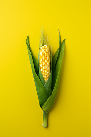 玉米丰收特写粮食摄影图