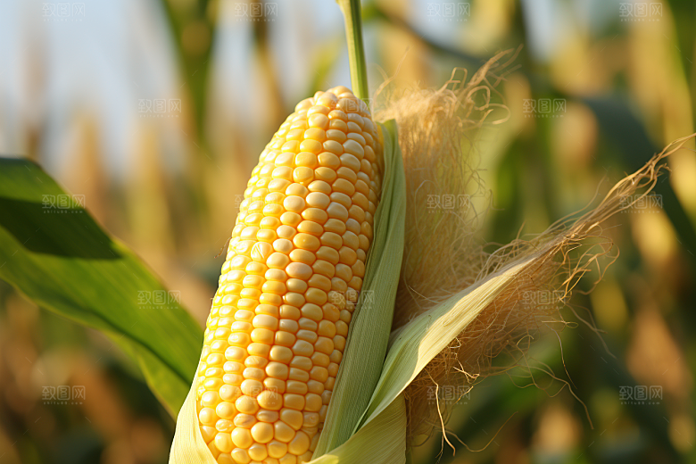 玉米丰收收获粮食摄影图