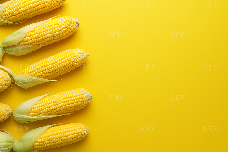 玉米丰收食材收获摄影图