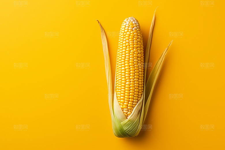 玉米丰收农田食材摄影图