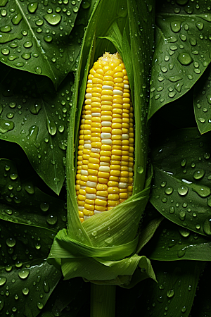 玉米丰收农田农业摄影图