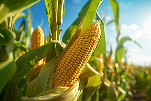 玉米丰收粮食农业摄影图