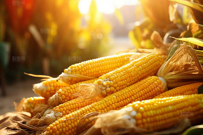 玉米丰收粮食高清摄影图