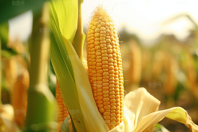 玉米丰收食材农业摄影图
