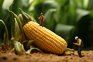 玉米3D采摘微距小人