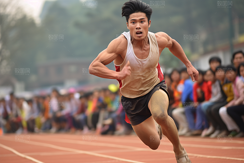 运动会人物肖像运动员健康摄影图