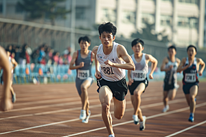 运动会人物肖像竞技高清摄影图