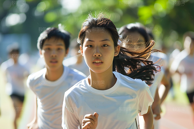 运动会人物肖像青少年运动员摄影图