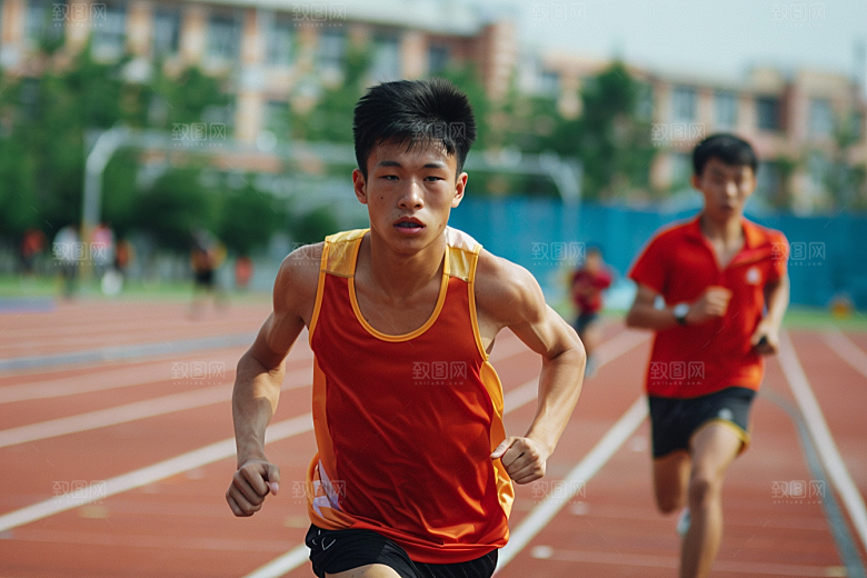 运动会人物肖像高清健康摄影图