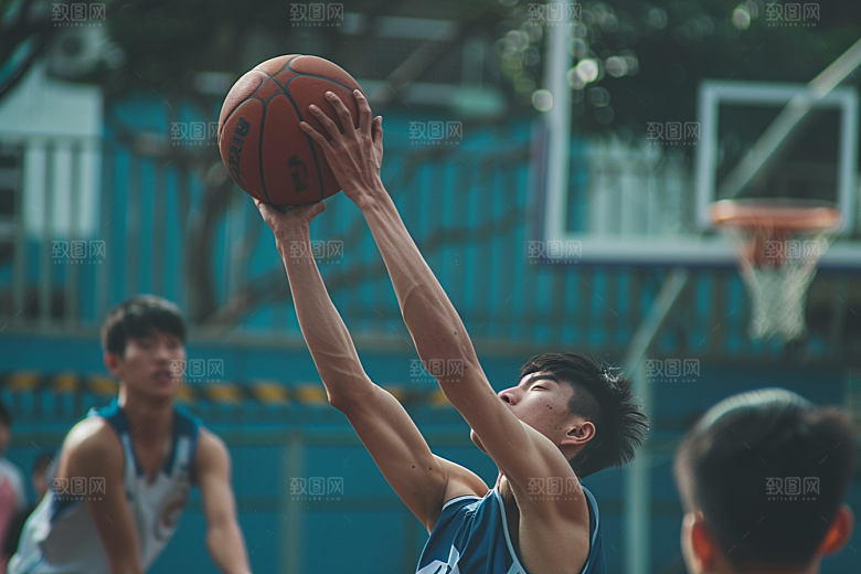 运动会人物肖像活力形象摄影图