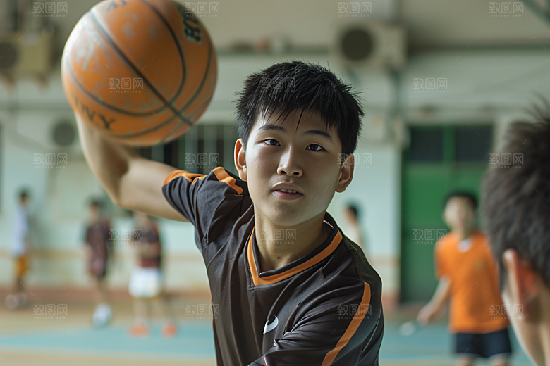 校园运动培训上课摄影图