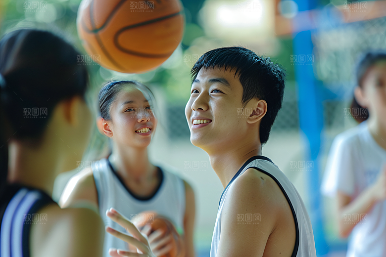 校园运动锻炼学生摄影图