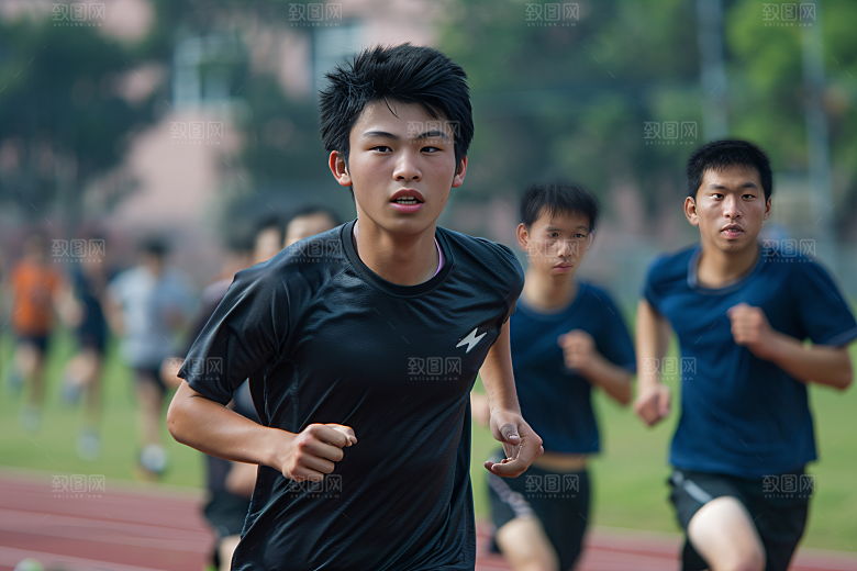 校园运动体育课运动场摄影图