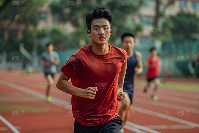 校园运动运动场青少年摄影图