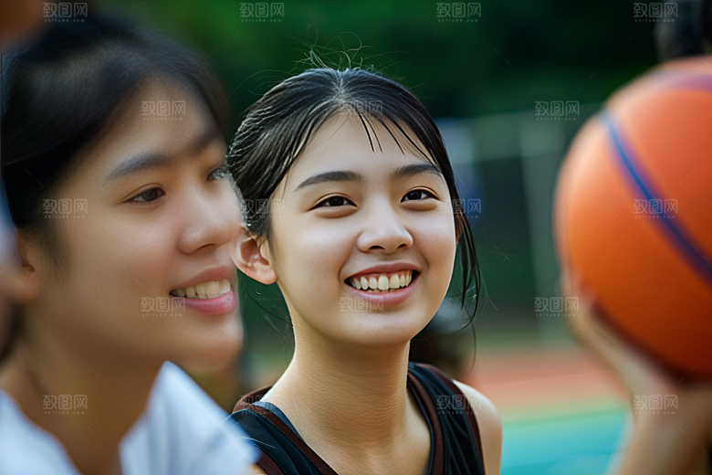 校园运动青少年操场摄影图