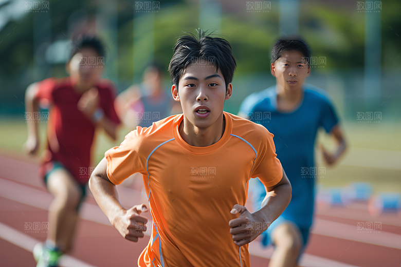 校园运动培训上课摄影图