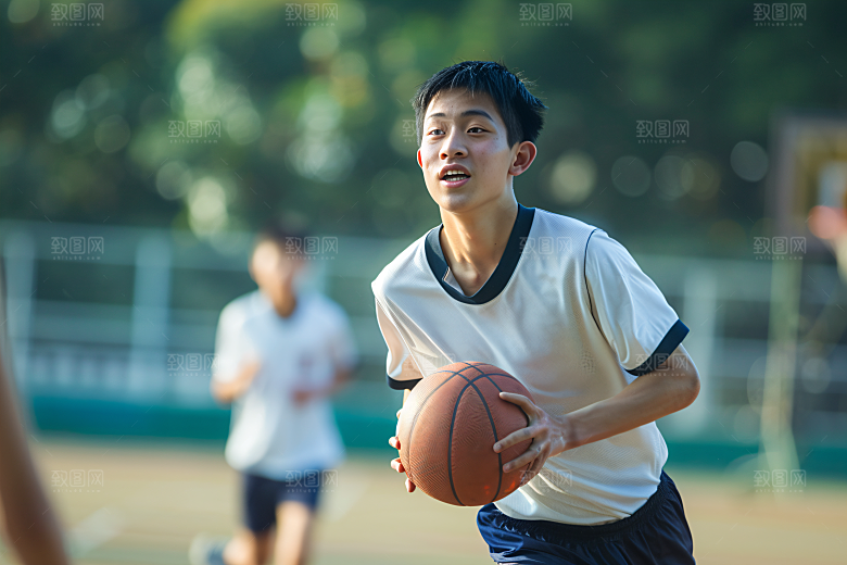 校园运动培训体育课摄影图