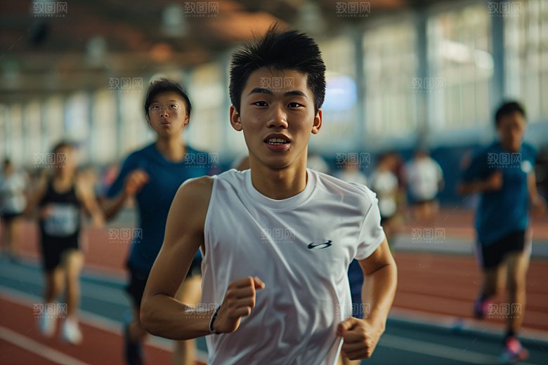 校园运动学生健康摄影图