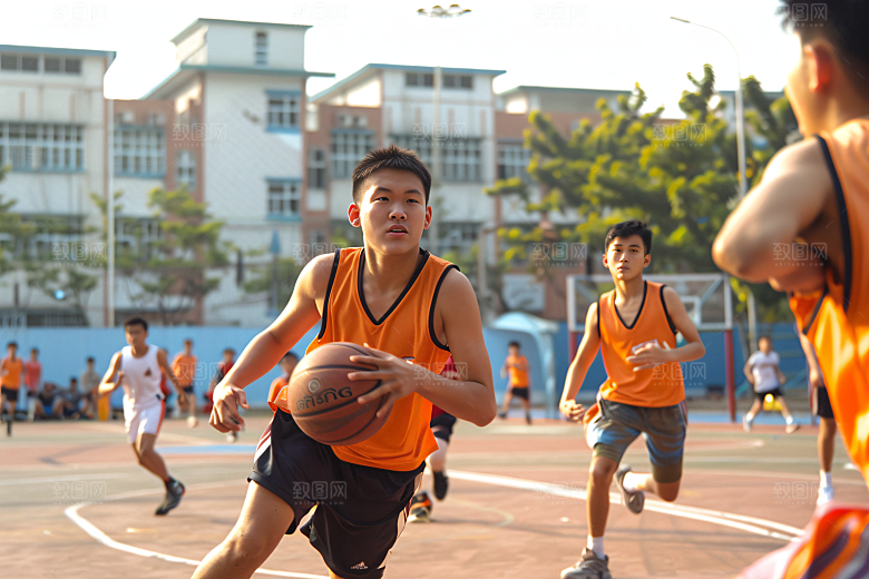 校园运动学生上课摄影图