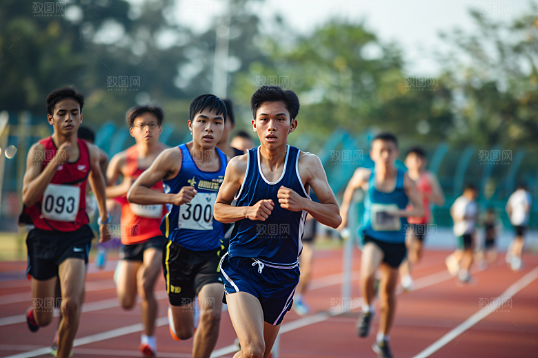 校园运动操场青少年摄影图