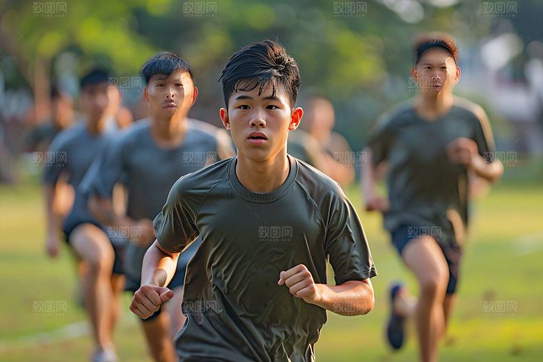 校园运动青少年培训摄影图