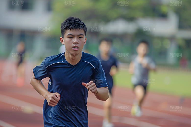 校园运动青少年健康摄影图