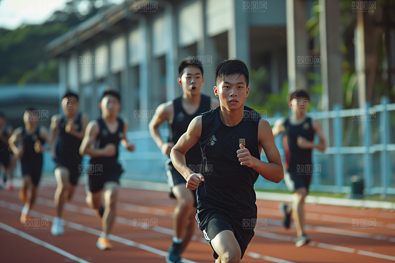 校园运动操场健康摄影图