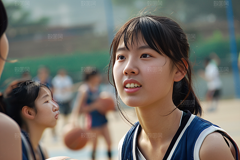 校园运动青少年上课摄影图