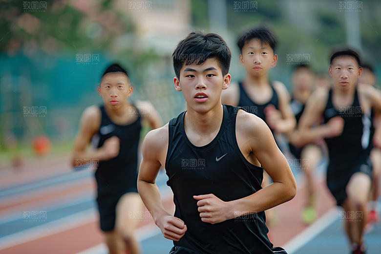 校园运动操场学生摄影图