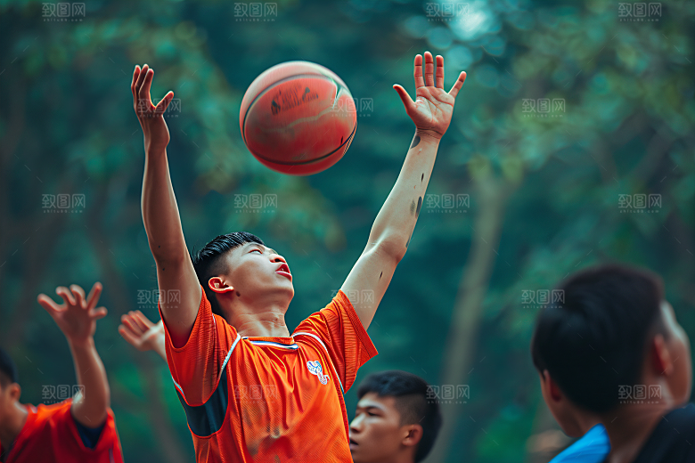 校园运动操场培训摄影图